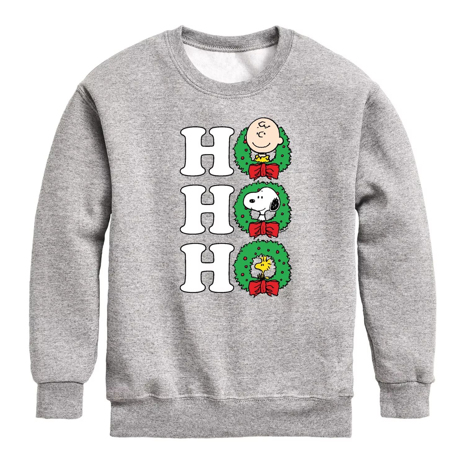

Мальчики 8–20 лет, Peanuts Christmas Ho Ho Ho, флис Licensed Character, серый