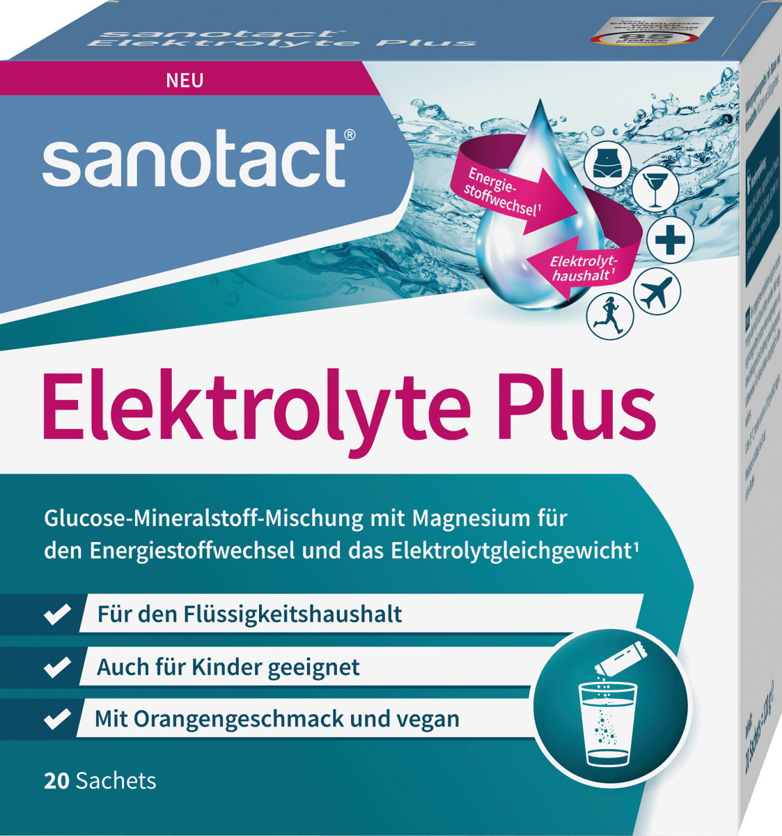 Электролиты Плюс 20 шт. по 120 г. sanotact