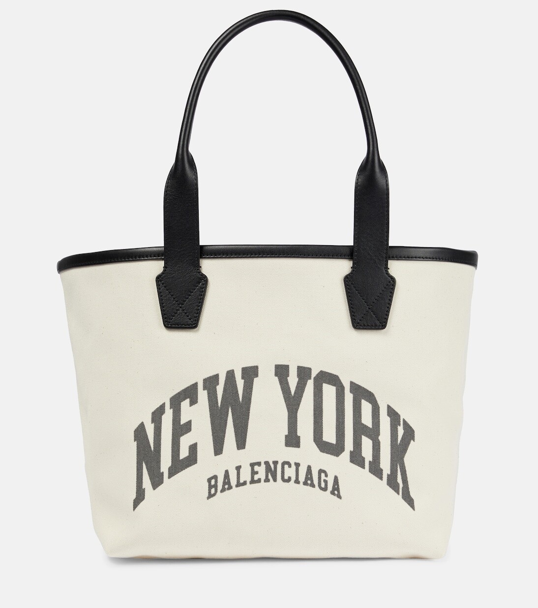 

Маленькая большая холщовая сумка-тоут cities Balenciaga, белый
