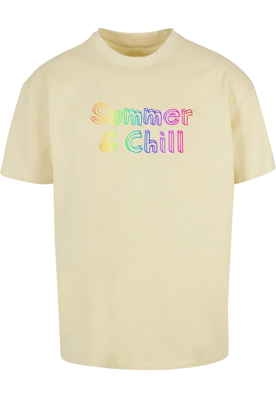 

Футболка Merchcode SUMMER AND CHILL RAINBOW, светло-желтого