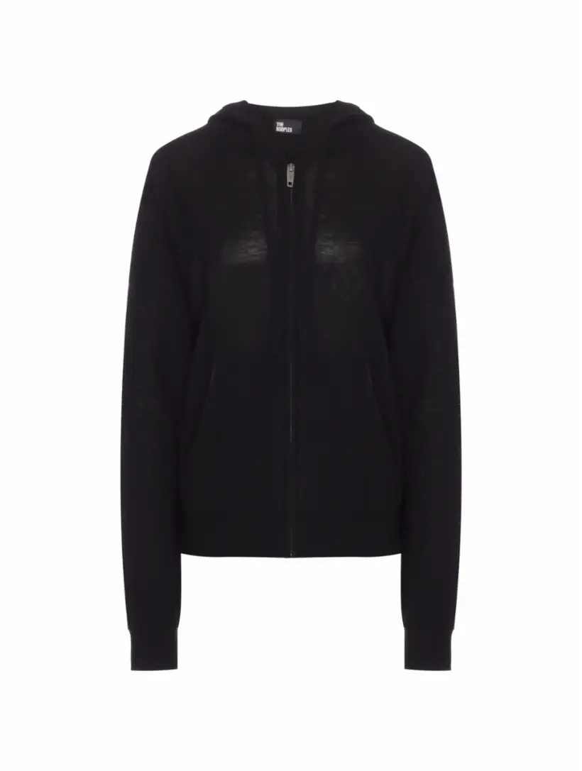 

Шерстяное худи с логотипом The Kooples, черный