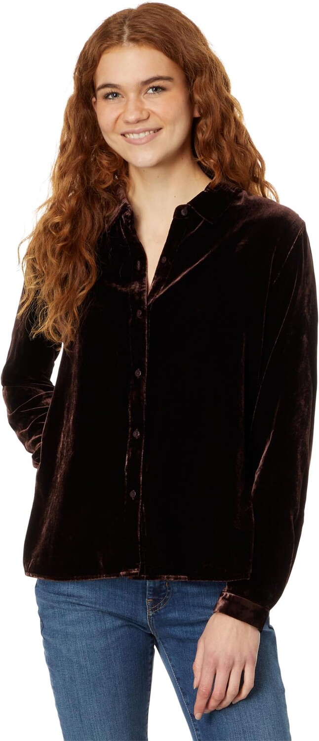 

Классическая рубашка с воротником Eileen Fisher, цвет Cassis