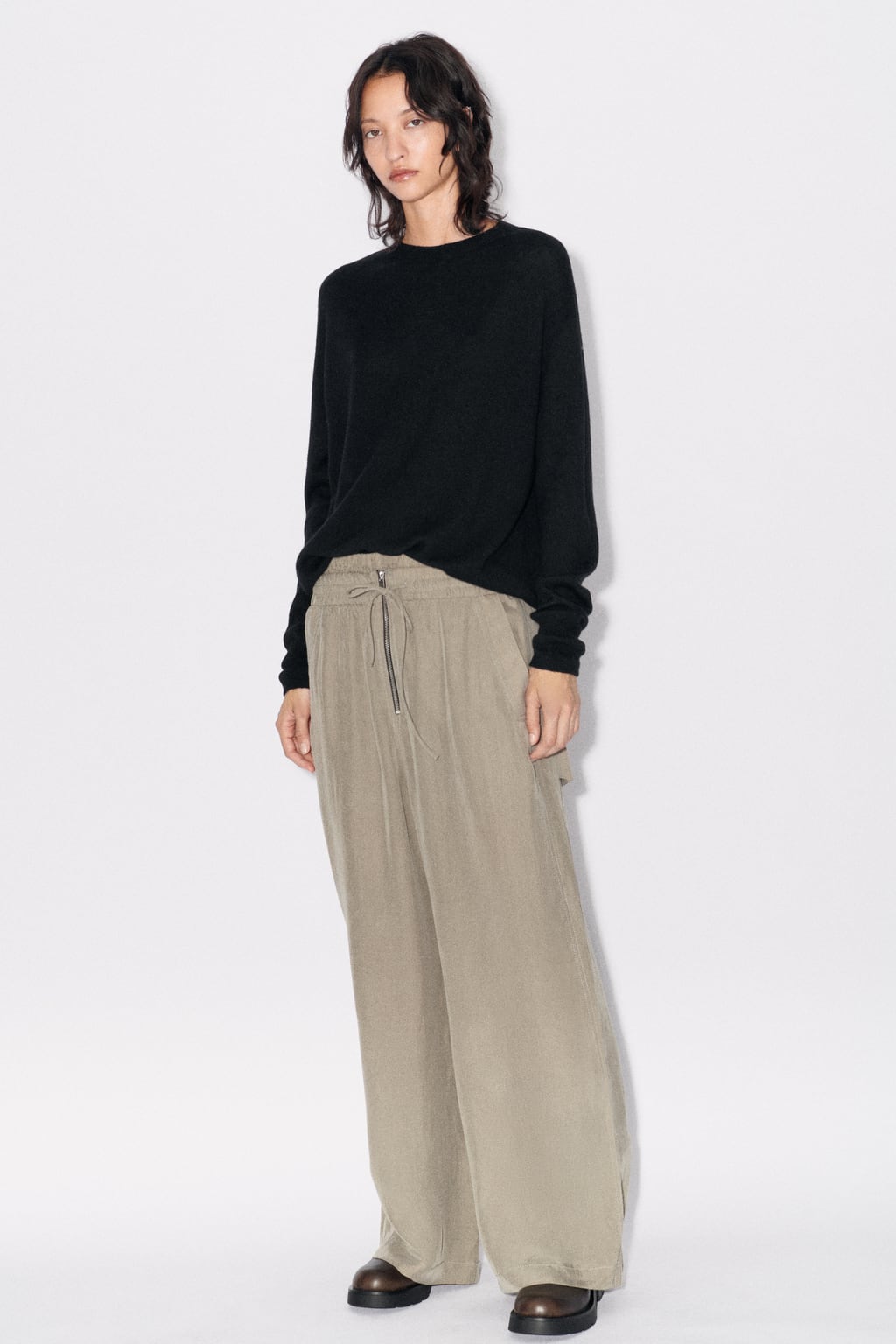 

Брюки Zw Collection с двойным поясом ZARA