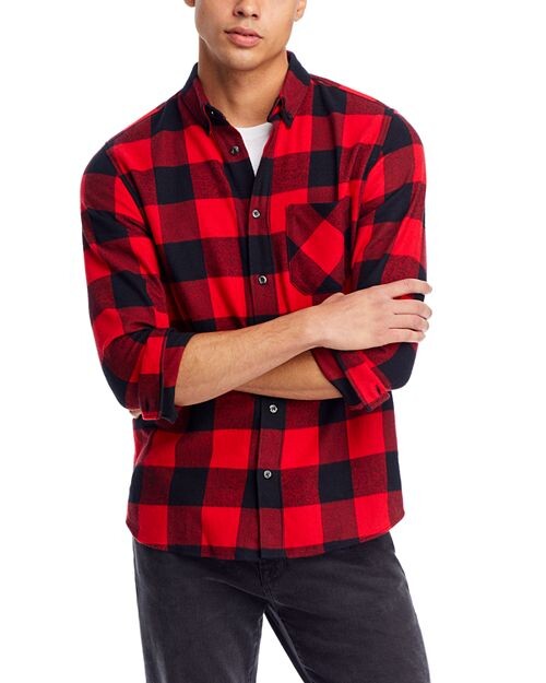 

Рубашка Ermann Slim Fit с длинными рукавами и пуговицами спереди HUGO, цвет Red