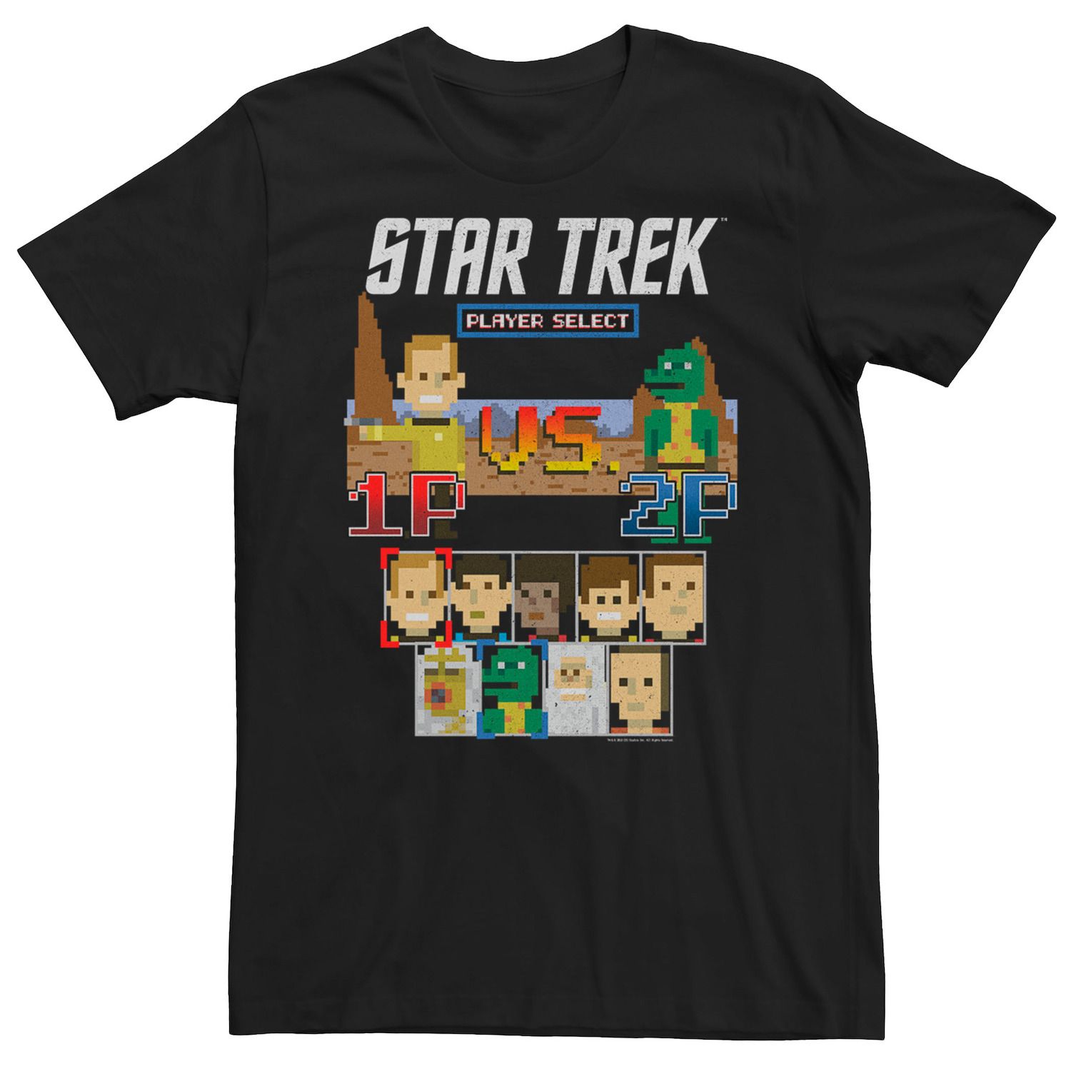 Мужская футболка Star Trek Original Series Kirk vs Gorn, 8 бит Licensed Character tubbz фигурка утка tubbz star trek james t kirk