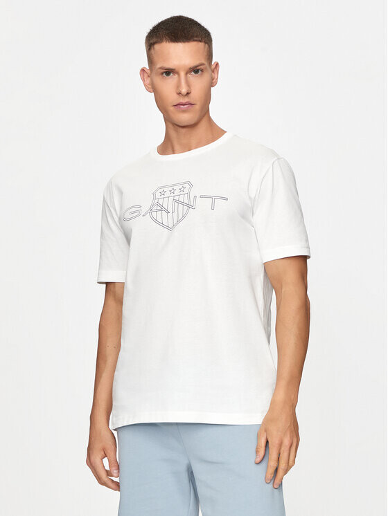 

Футболка стандартного кроя Gant, экрю