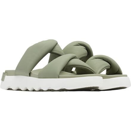 

Viibe Twist Slide - женские SOREL, цвет Safari/ Stone Green