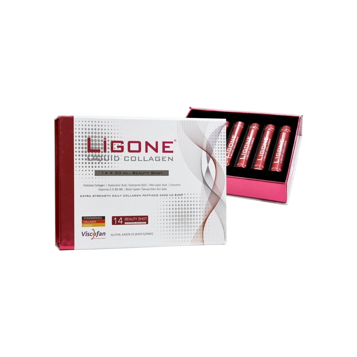 

Пищевая добавка RC FARMA Ligone Liquid Collagen, 14 ампул по 30 мл