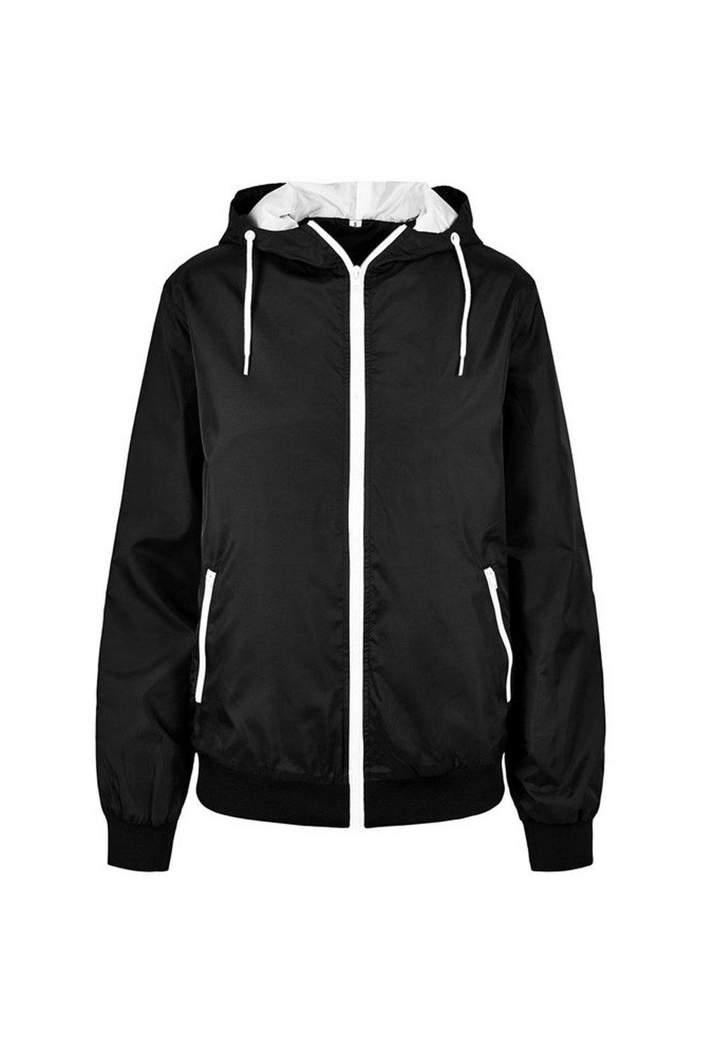 Двухцветная куртка Windrunner Build Your Brand, черный