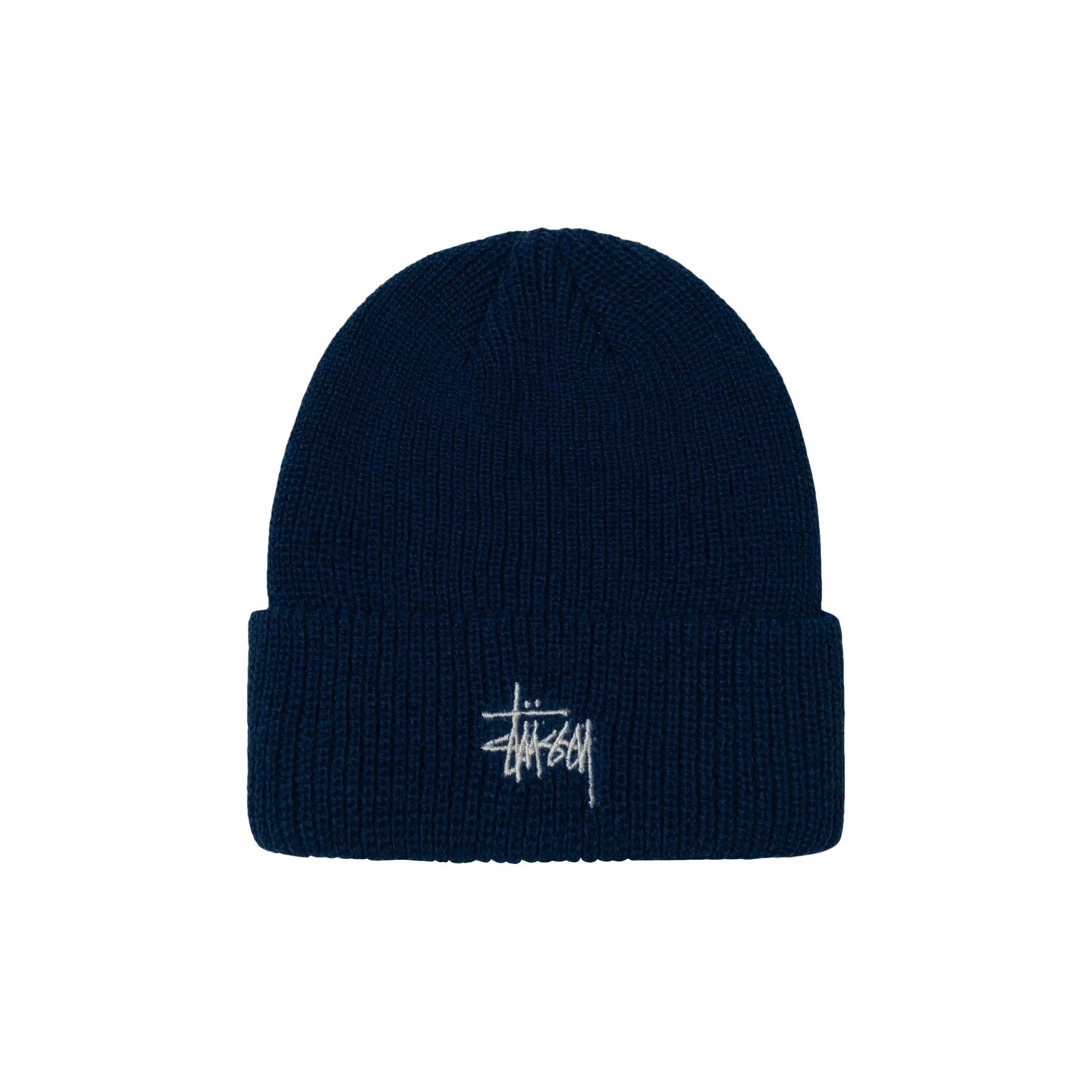 

Базовая шапка-бини Stussy с манжетами, цвет Dark Royal