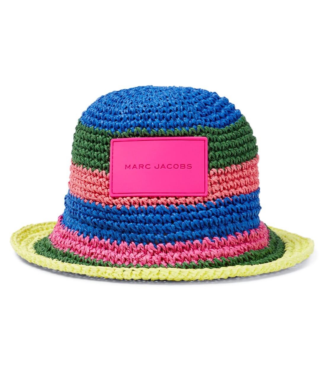 

Полосатая панама с логотипом, связанная крючком Marc Jacobs Kids, мультиколор