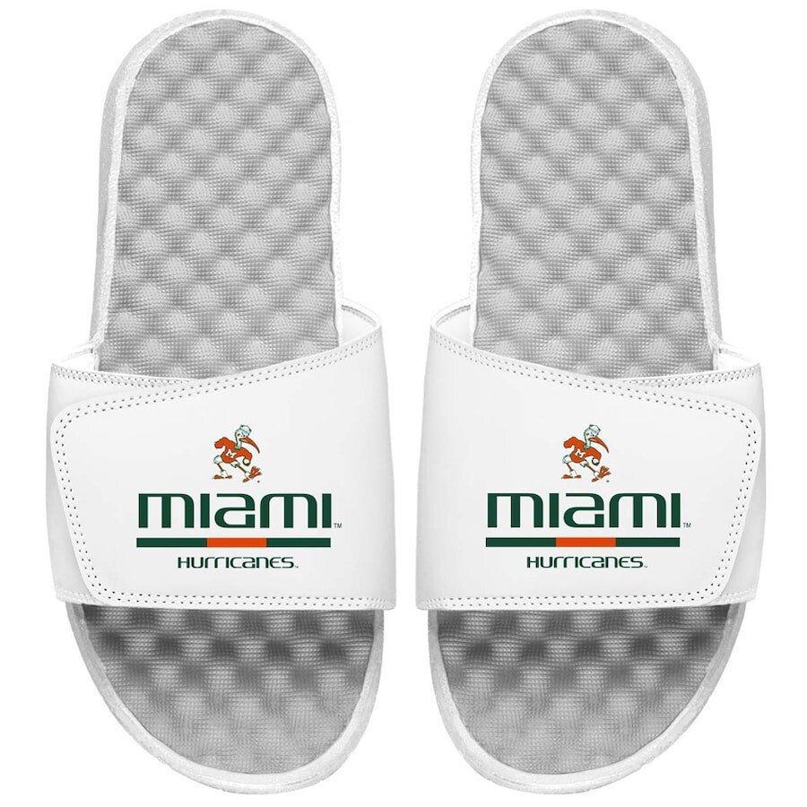 

Шлепанцы ISlide Miami Hurricanes, белый