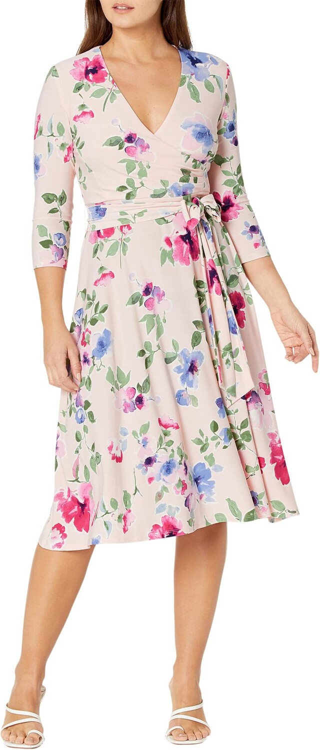

Трикотажное платье Petite с цветочным принтом LAUREN Ralph Lauren, цвет Pink Multi