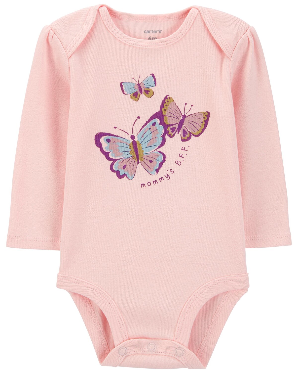 

Боди Baby Mommy's BFF Butterfly с длинными рукавами Carter's, розовый