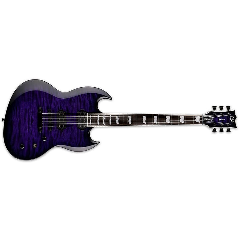 

Электрогитара ESP LTD Viper-1000 Guitar, Quilt Maple Top, Mac Ebony, See Thru Purple Sunburst