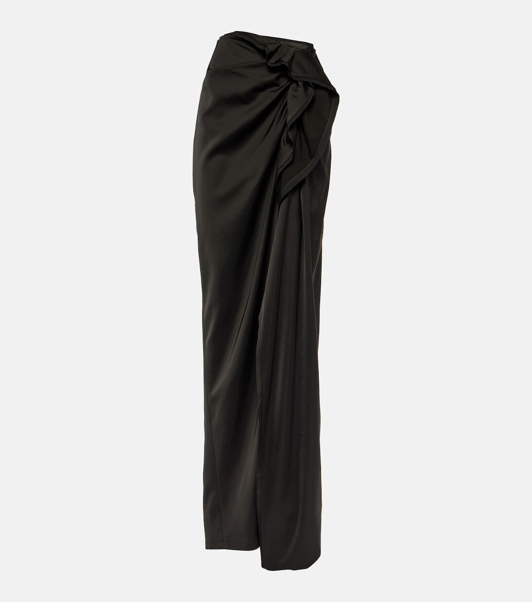 

Юбка макси sinas из креп-сатина Dries Van Noten, черный