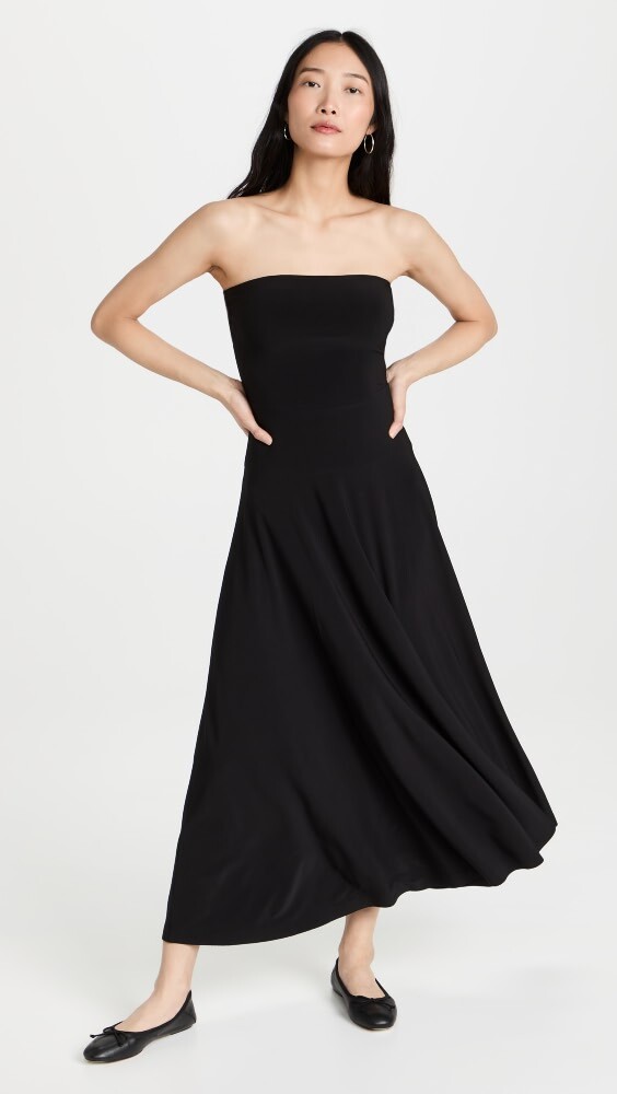 

Платье Norma Kamali Strapless Flared To Midcalf, черный