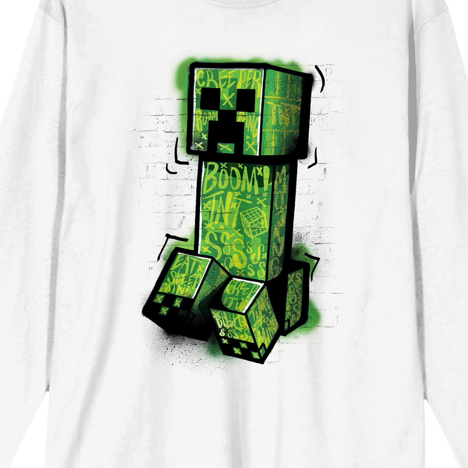 Мужская футболка Minecraft Creeper с длинными рукавами Licensed Character