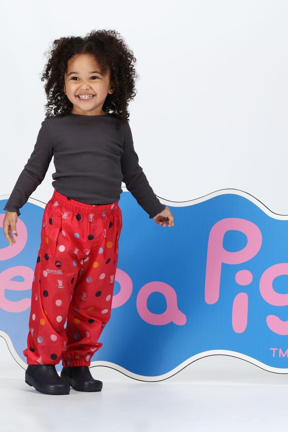пазлы для малышей свинка пеппа принцесса детская логика Прогулочные брюки Isolite 5,000 'Peppa Pack-It Overtrousers' Regatta, розовый