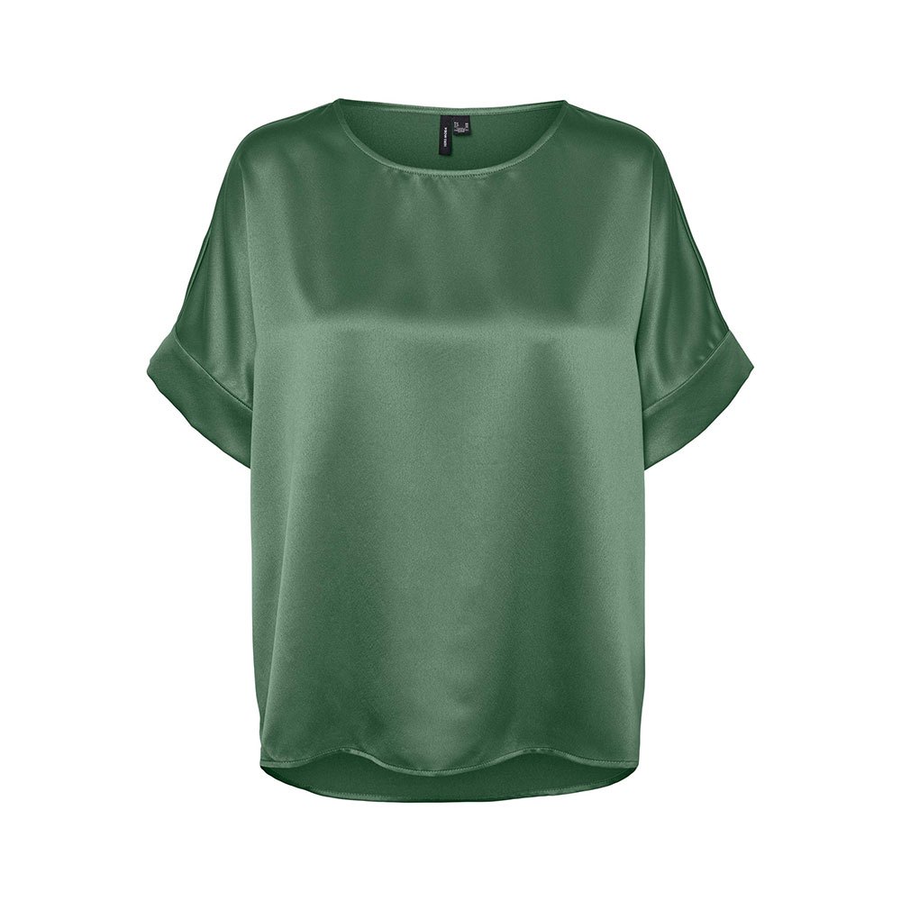 Блуза с коротким рукавом Vero Moda Curve Merle, зеленый короткий тренч с капюшоном vero moda зеленый