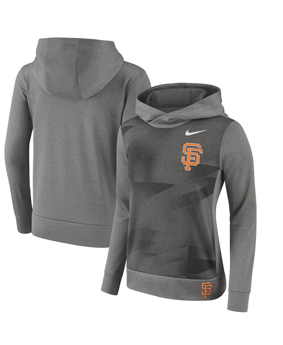 

Женский серый пуловер с капюшоном San Francisco Giants Performance Nike, серый