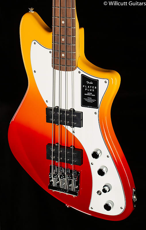 цена Басс гитара Fender Player Plus Active Meteora Bass Pau Ferro Fingerboard Tequila Sunrise Bass Guitar-MX22023357-9.01 lbs