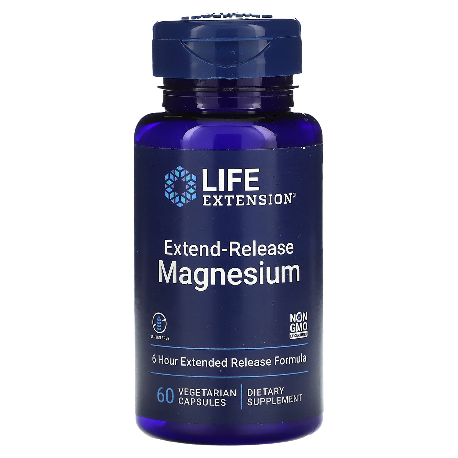 

Длительное Выделение Магния, 30 Растительных капсул, Life Extension