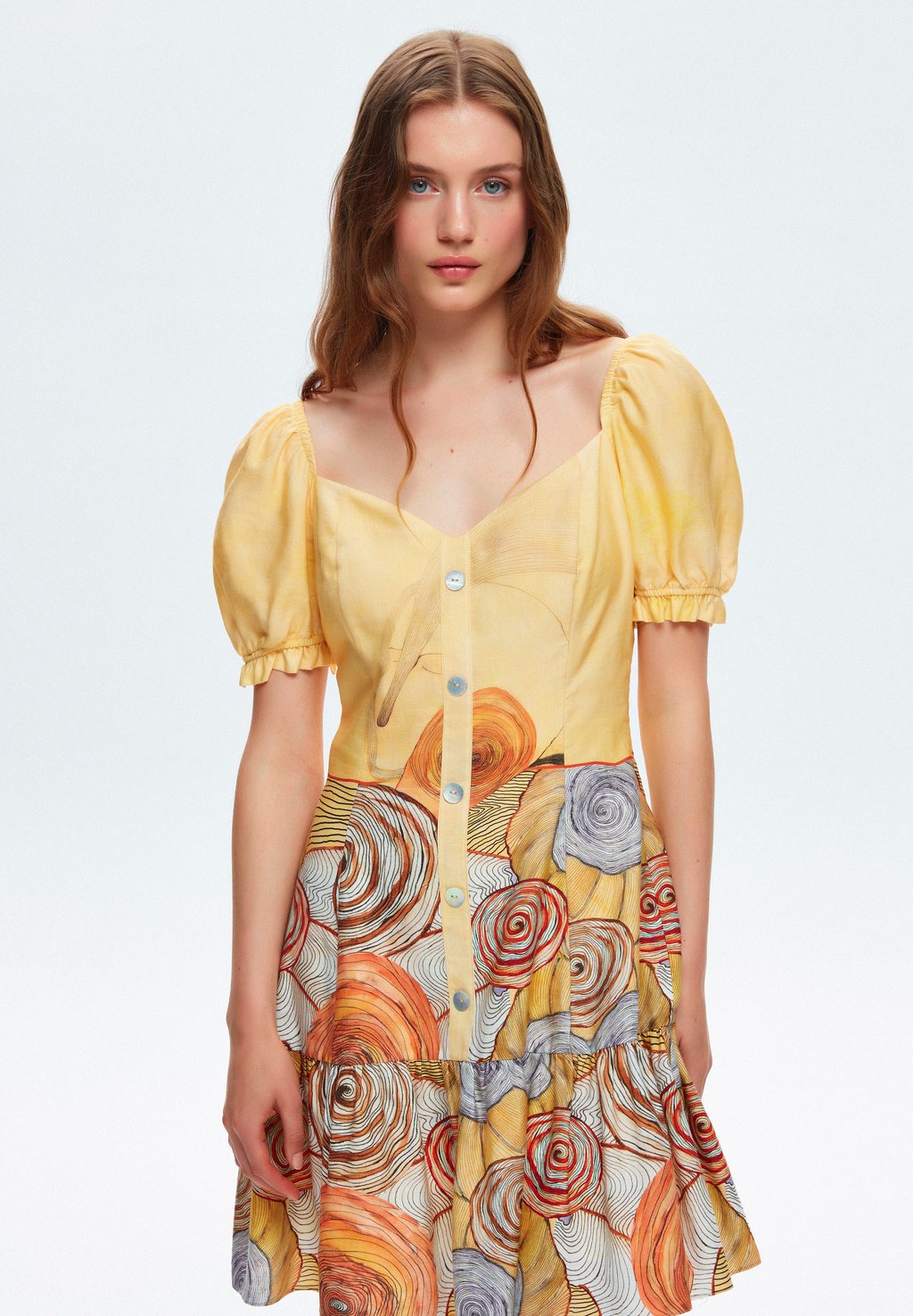 Летнее платье adL, желтый кроссовки recykers corsocomo floral print yellow printed