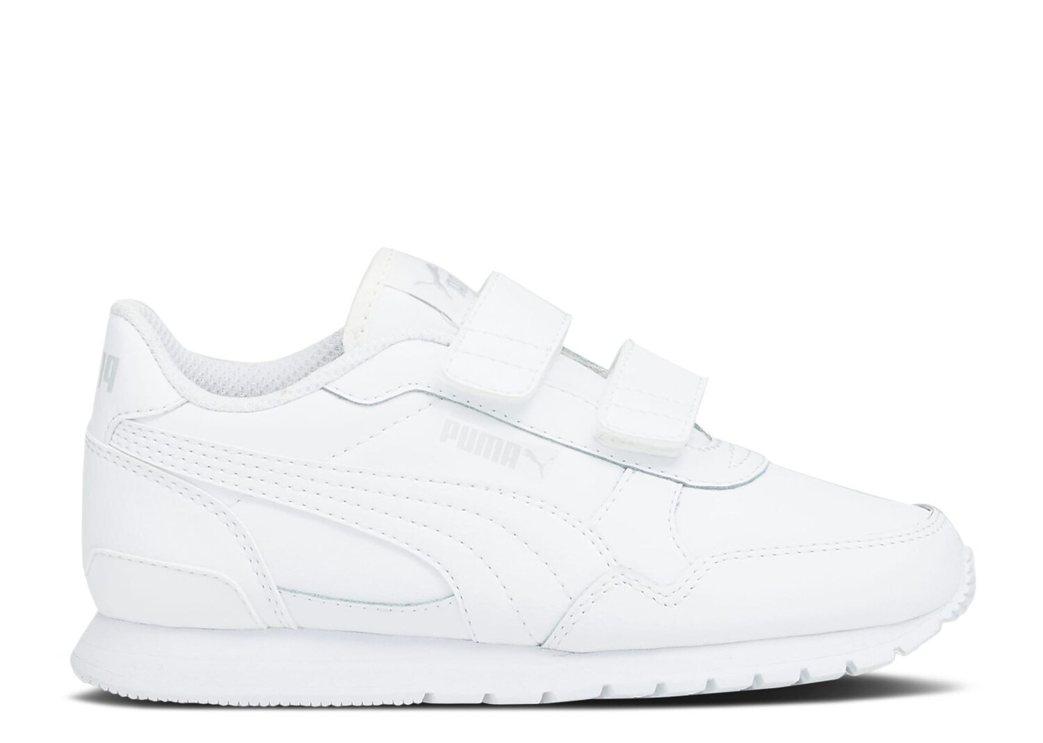 

Кроссовки Puma St Runner V3 Leather Little Kid 'Triple White', белый