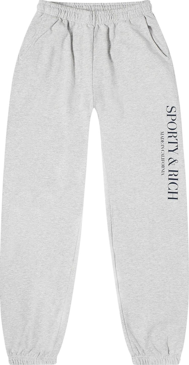 

Спортивные брюки Sporty & Rich Made In California 'Heather Grey', серый