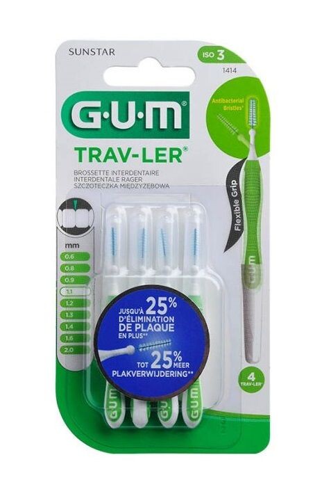 

Gum Trav-Ler 1,1mm межзубные ершики, 4 шт.