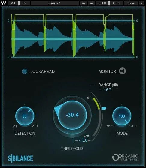 

Плагин вокального де-эссера Waves Sibilance