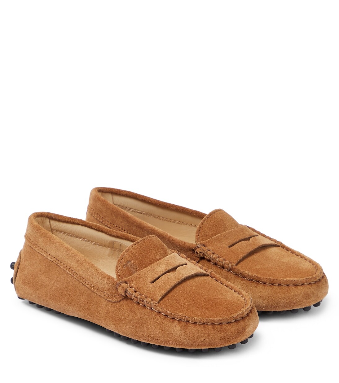 

Замшевые лоферы gommino Tod'S Junior, бежевый