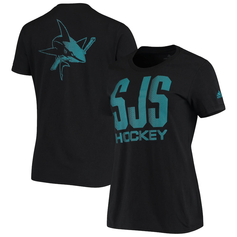 

Футболка с коротким рукавом adidas San Jose Sharks, черный