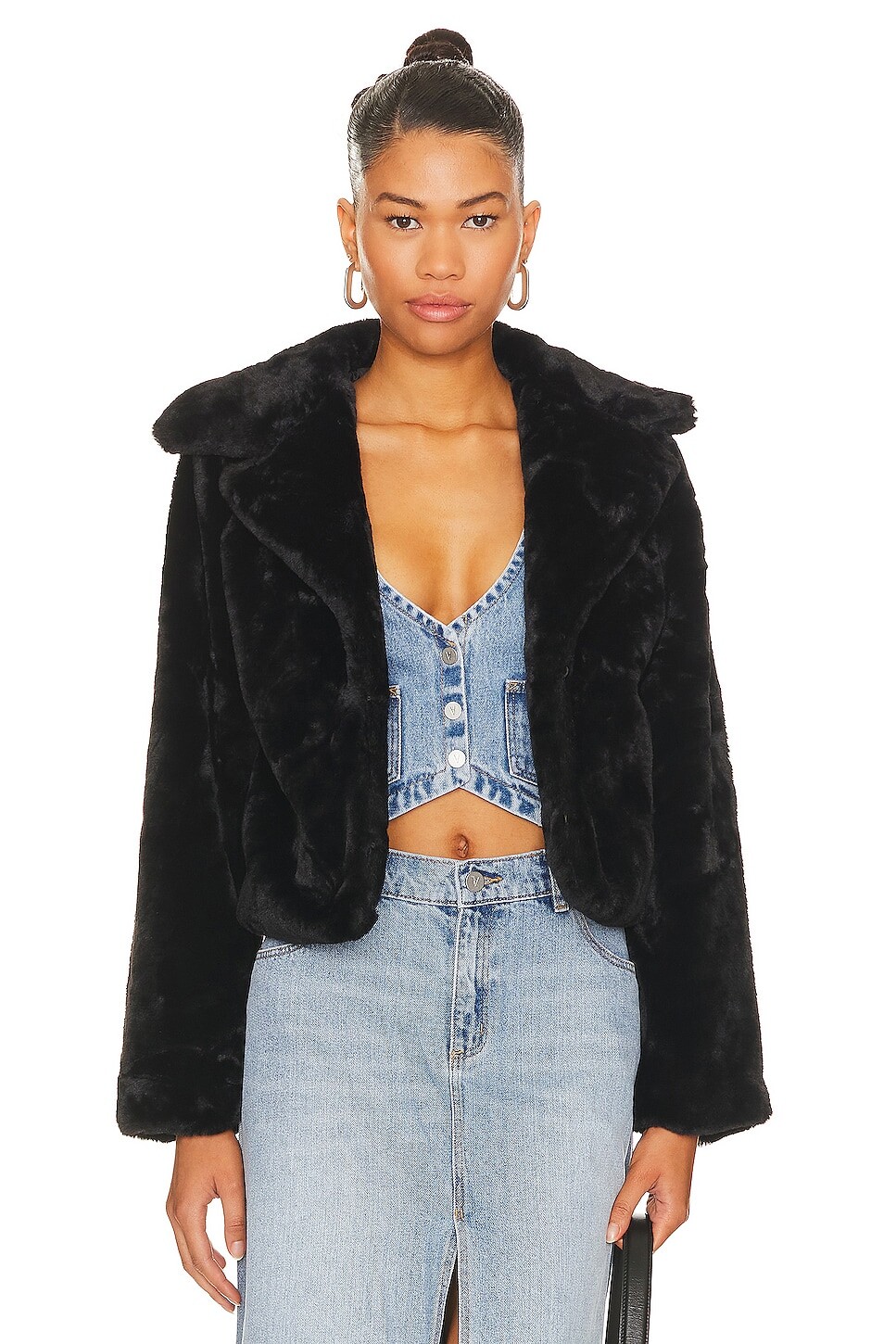 

Куртка MORE TO COME Payton Faux Fur, черный