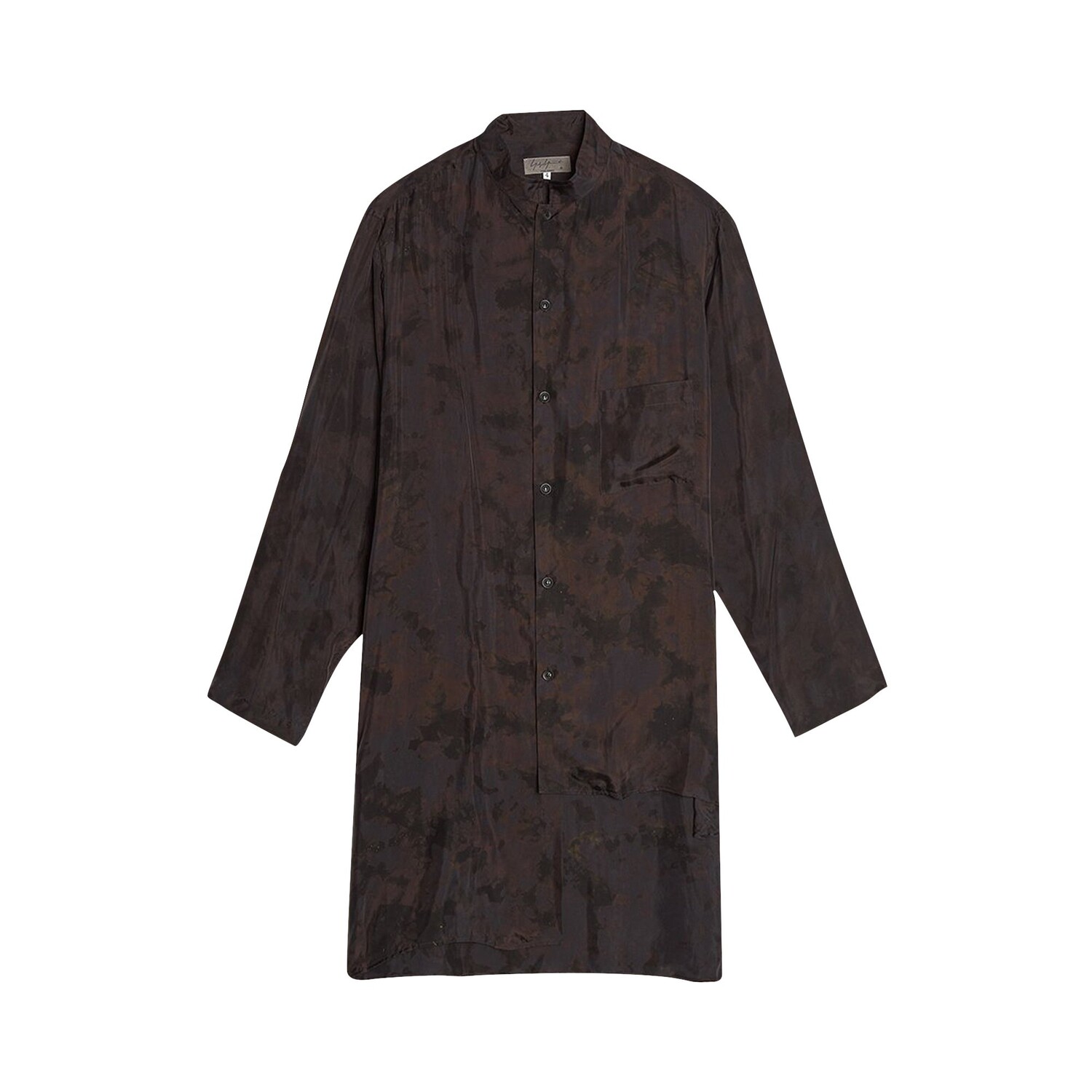 

Yohji Yamamoto Pour Homme Асимметричная блузка со стойкой, цвет Черный