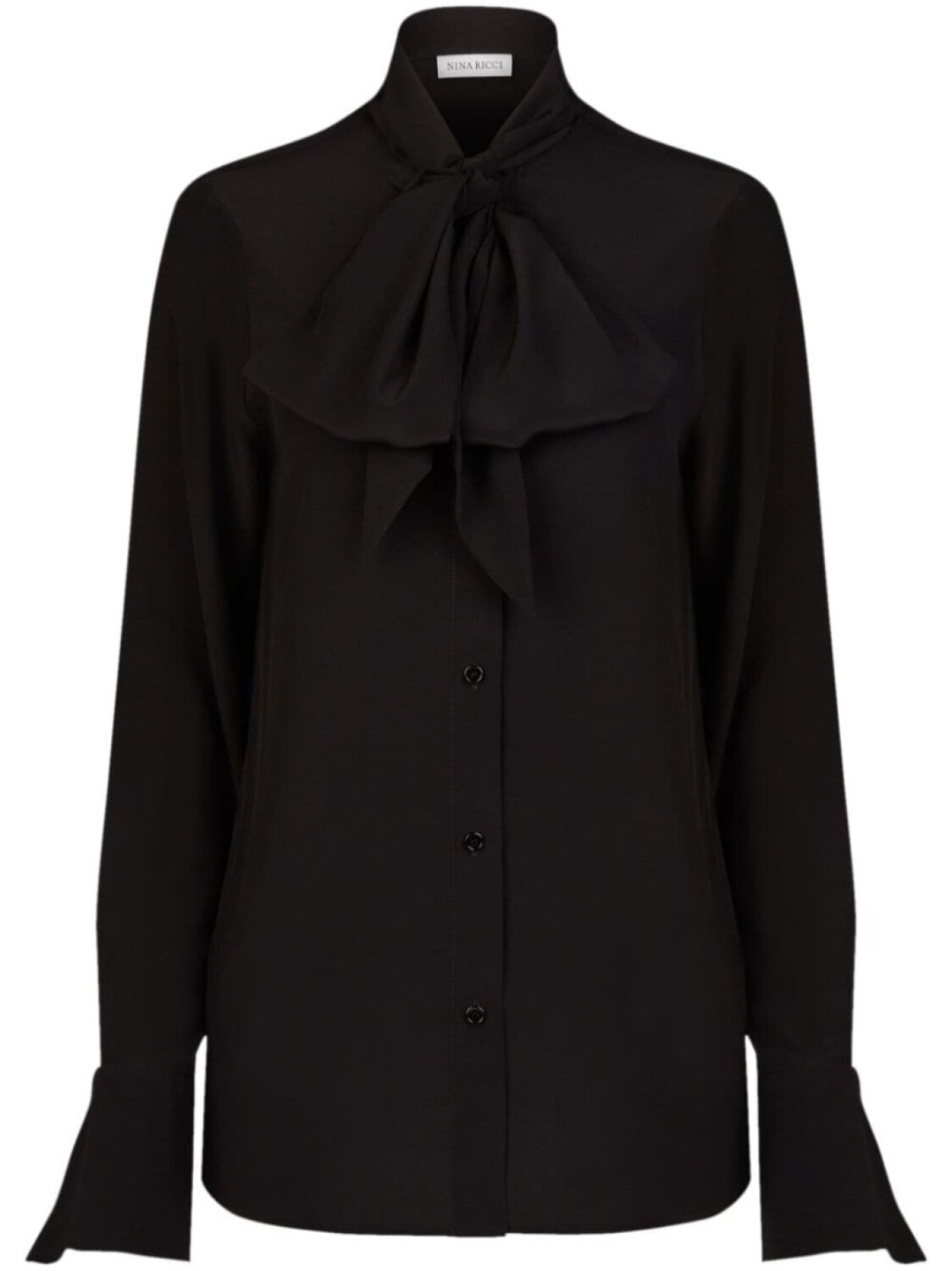 

Nina Ricci шелковая рубашка с бантом, черный