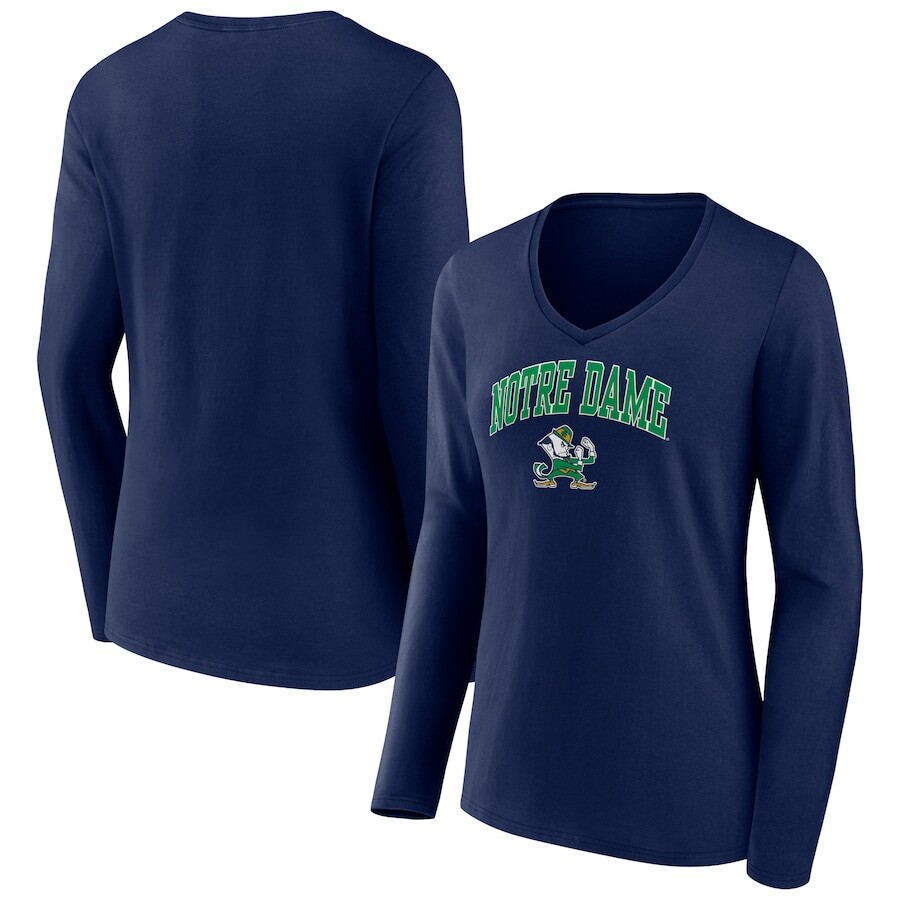 

Футболка с длинным рукавом Fanatics Branded Notre Dame Fighting Irish, нави