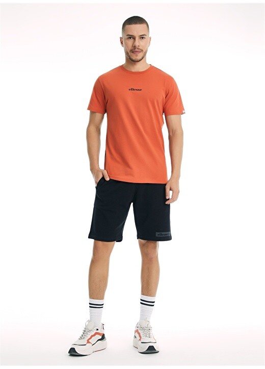 

Оранжевая мужская футболка с круглым вырезом Ellesse, Оранжевый