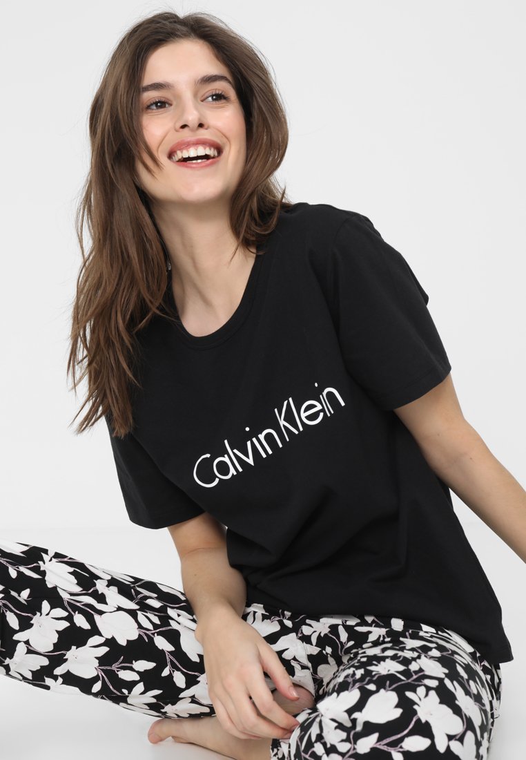Верх пижамы Calvin Klein Underwear, черно-белый