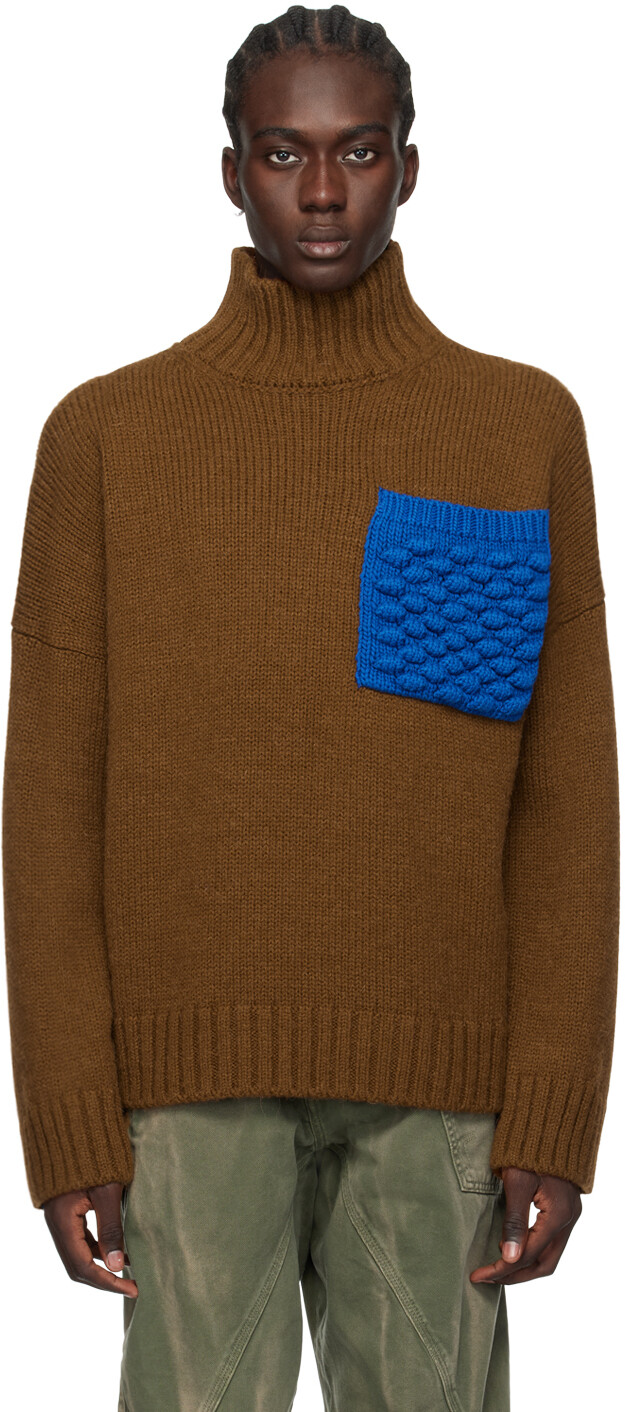 

Коричневая водолазка в стиле попкорн Jw Anderson