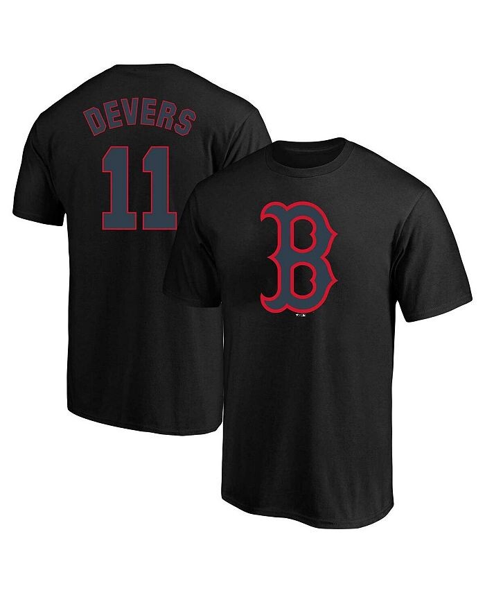 

Мужская черная футболка Rafael Devers Boston Red Sox Big and Tall с именем и номером Profile, черный