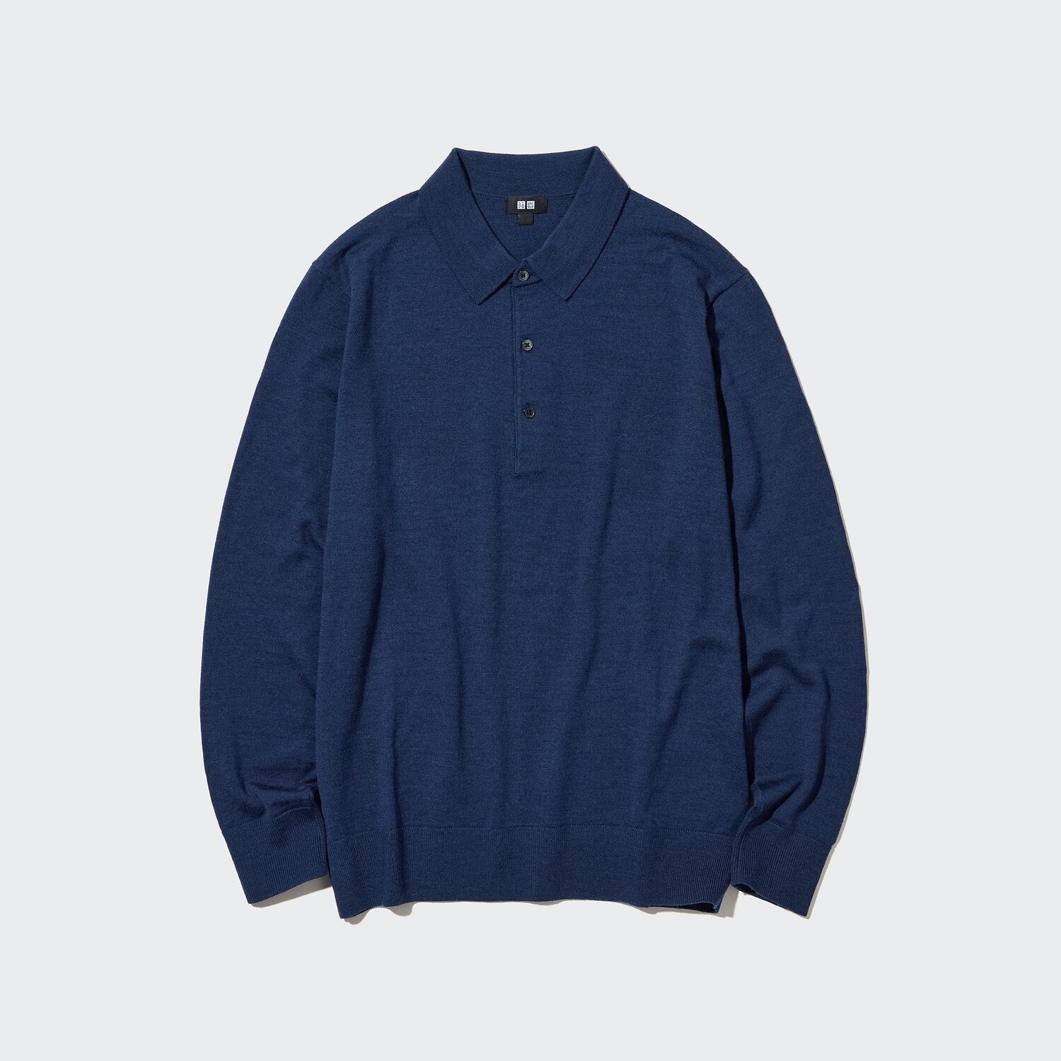 

Футболка-поло Uniqlo трикотажная, синий
