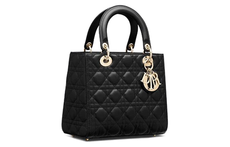 

Сумка Dior Lady Cannage из кожи ягненка среднего размера, черный