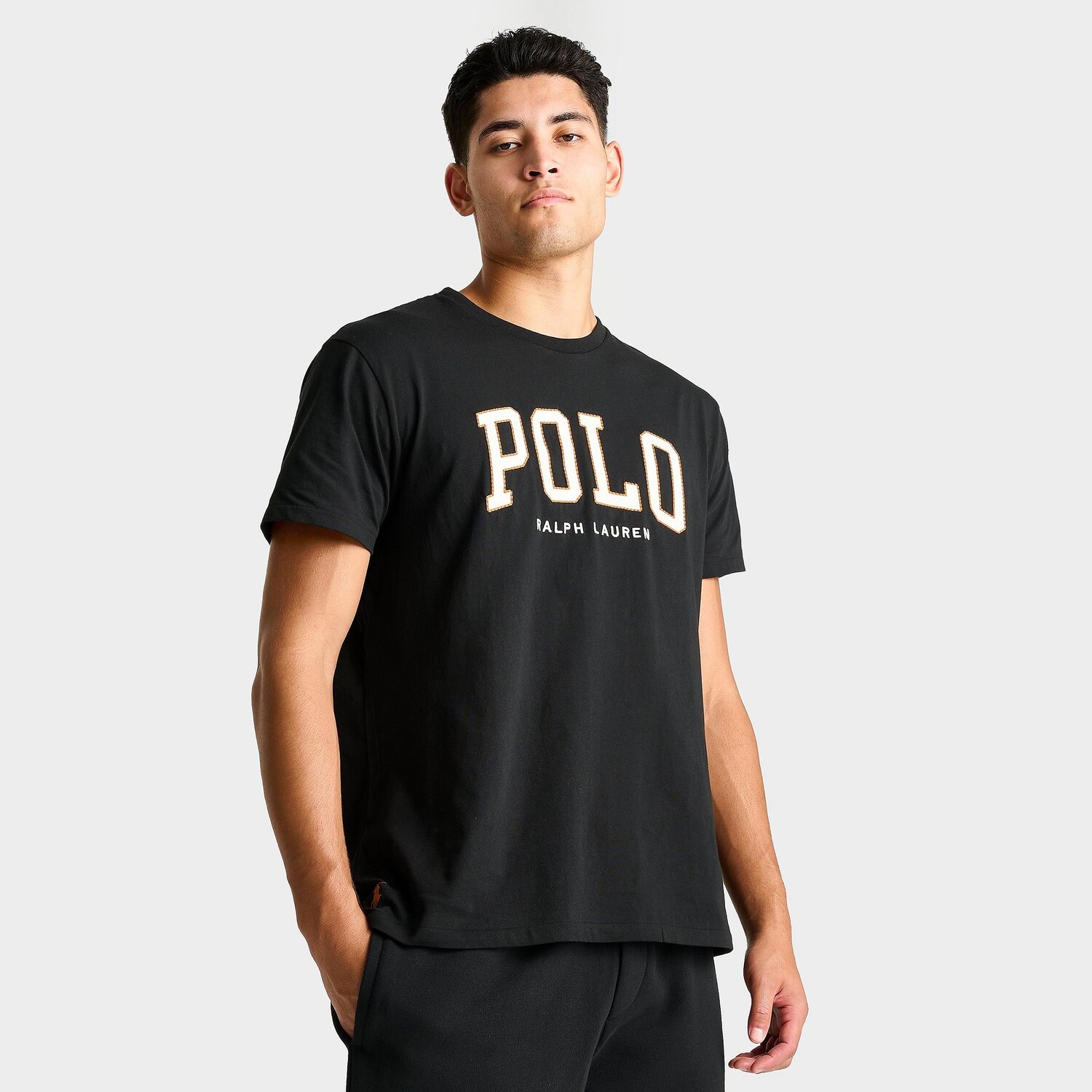 

Мужская трикотажная футболка с логотипом Polo Ralph Lauren Varsity, черный