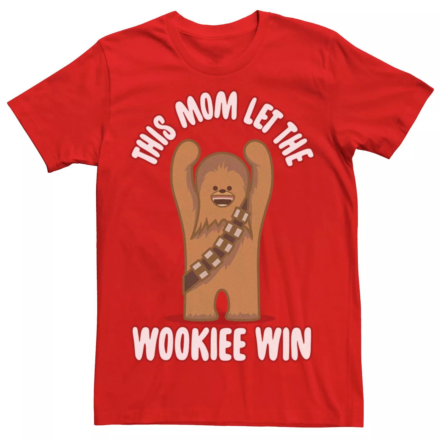 

Мужская футболка кавайного цвета This Mom Let The Wookie Win Star Wars