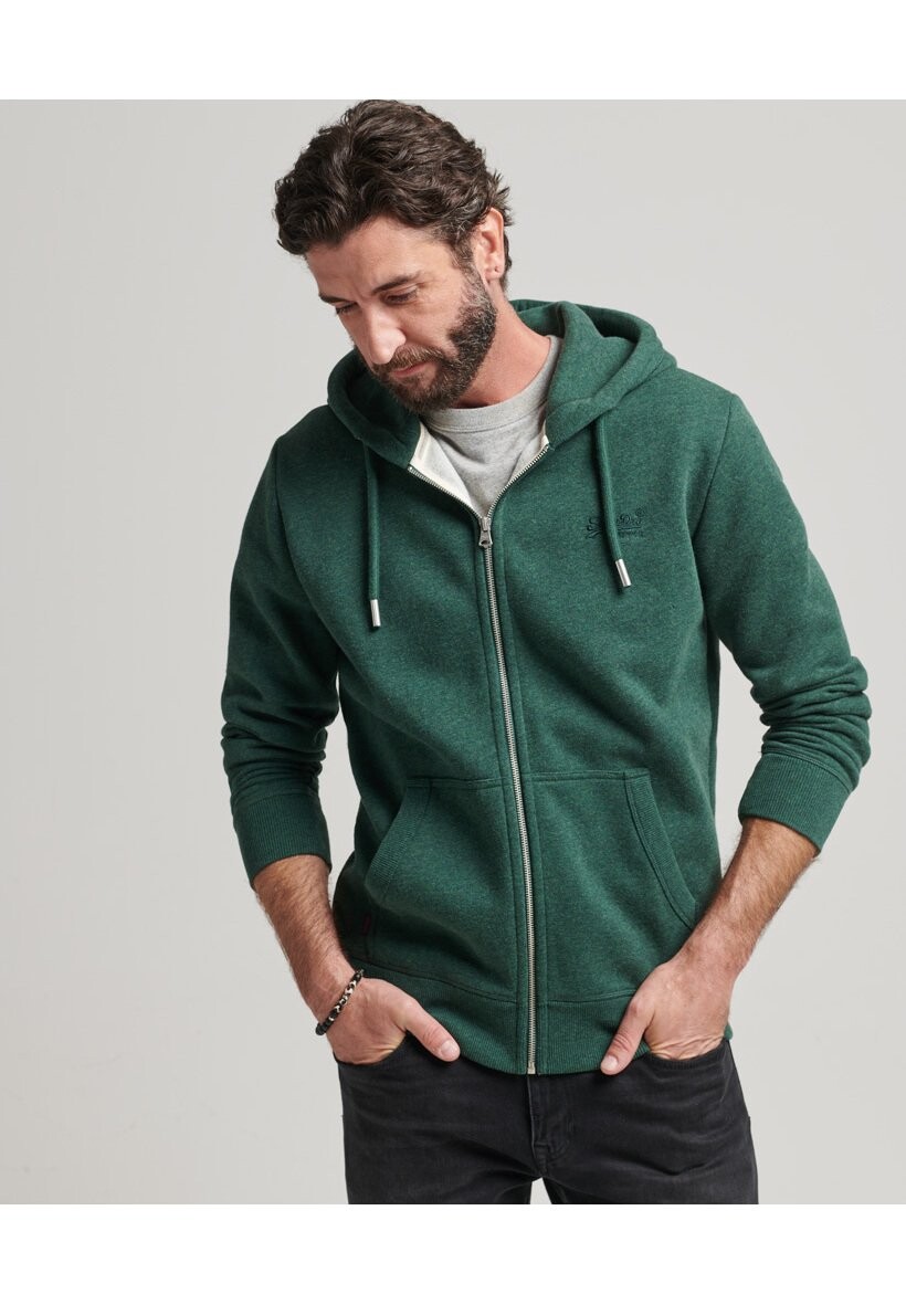 

Толстовка на молнии Superdry Vetoketjullinen College, Зеленый