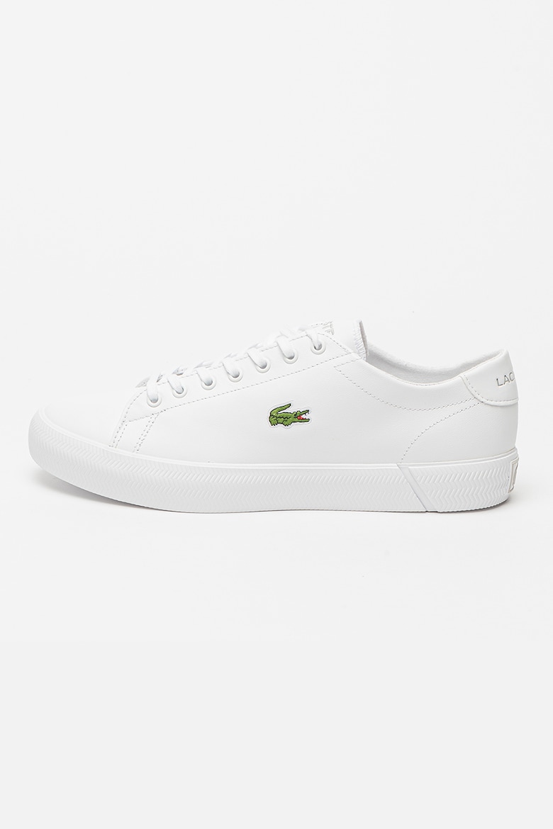 Кожаные кроссовки с логотипом Gripshot Lacoste, белый кроссовки lacoste gripshot white