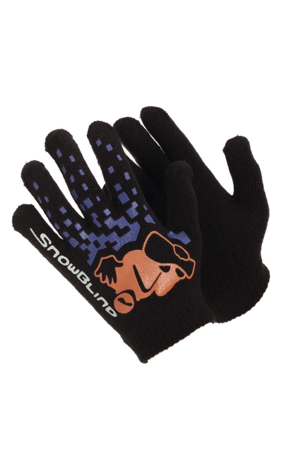 Черные зимние волшебные перчатки с резиновым принтом Universal Textiles, мультиколор распродажа термовязаные зимние перчатки universal textiles черный