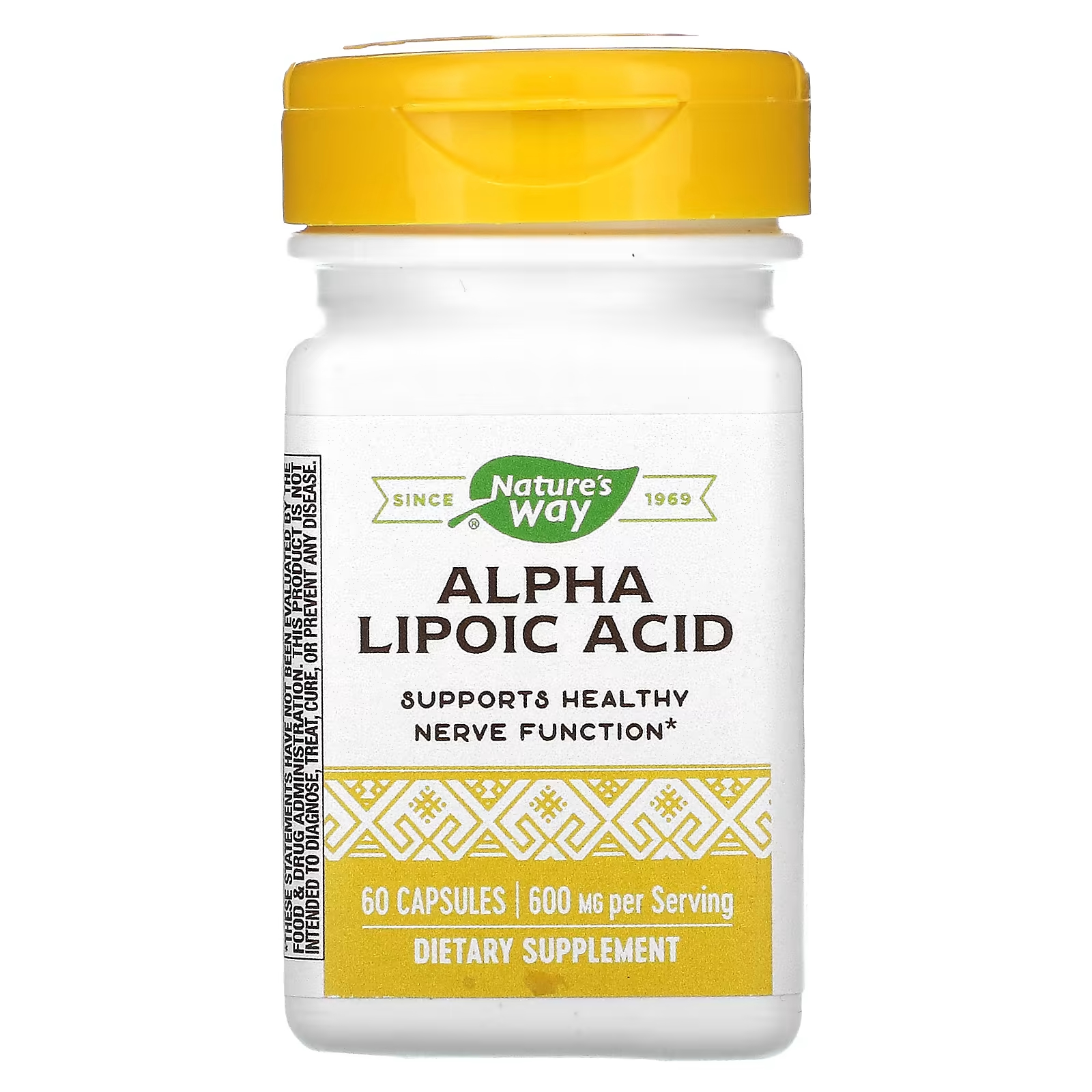 Альфа-липоевая кислота Nature's Way 600 мг, 60 капсул